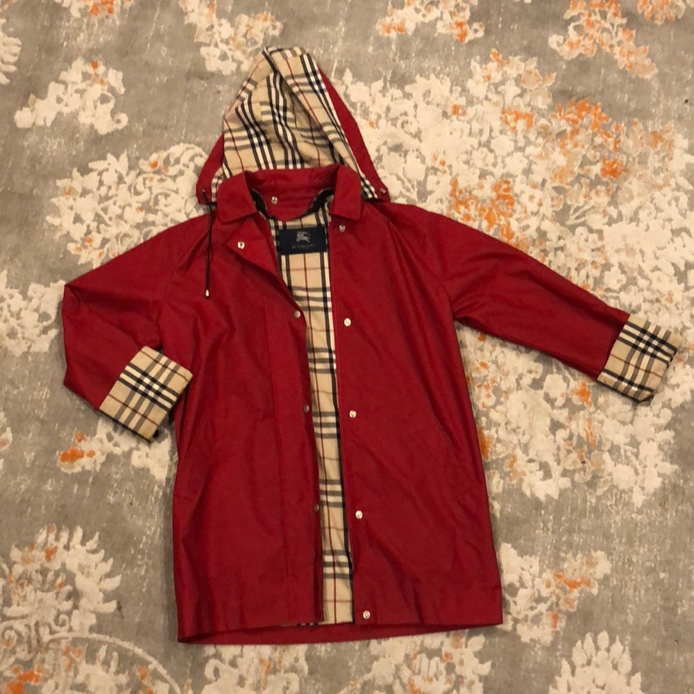 Authentic Burberry raincoat - red